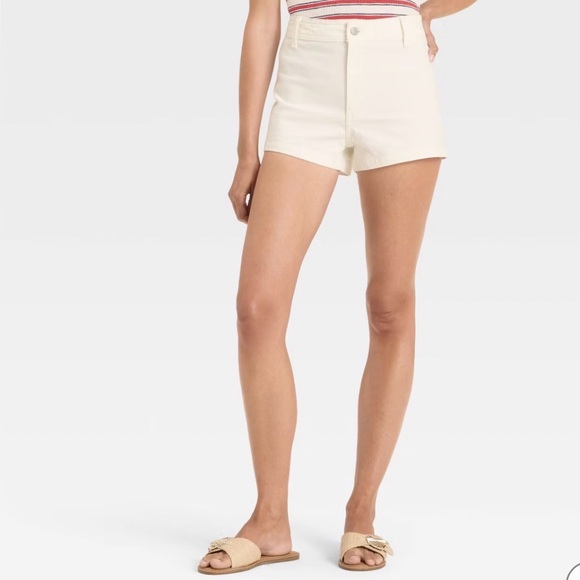 Universal Thread Women's High-Rise Sailor Denim Shorts Quiet Luxury Beach Shorts - Picture 8 of 15